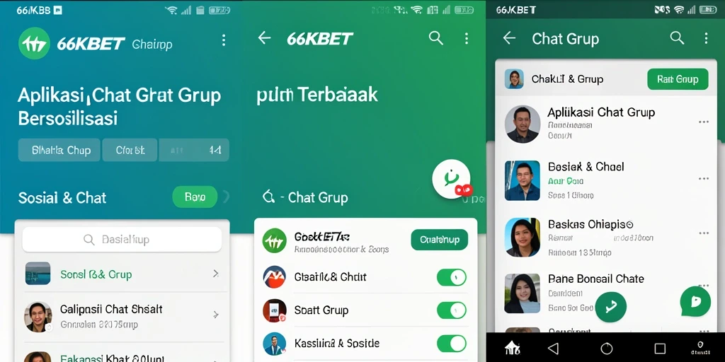 Tampilan antarmuka 66KBET yang memudahkan Chat Grup.