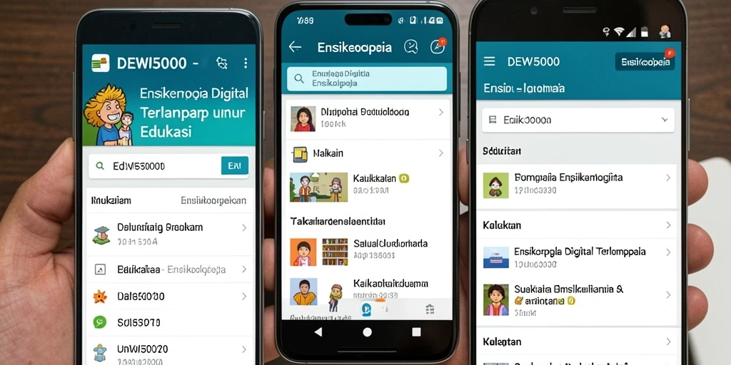 Tampilan antarmuka aplikasi DEWI5000 yang menarik dan fungsional.