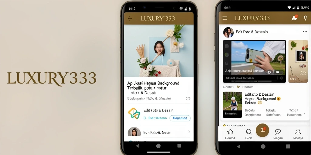 Antarmuka aplikasi LUXURY333 untuk penghapusan background yang intuitif.