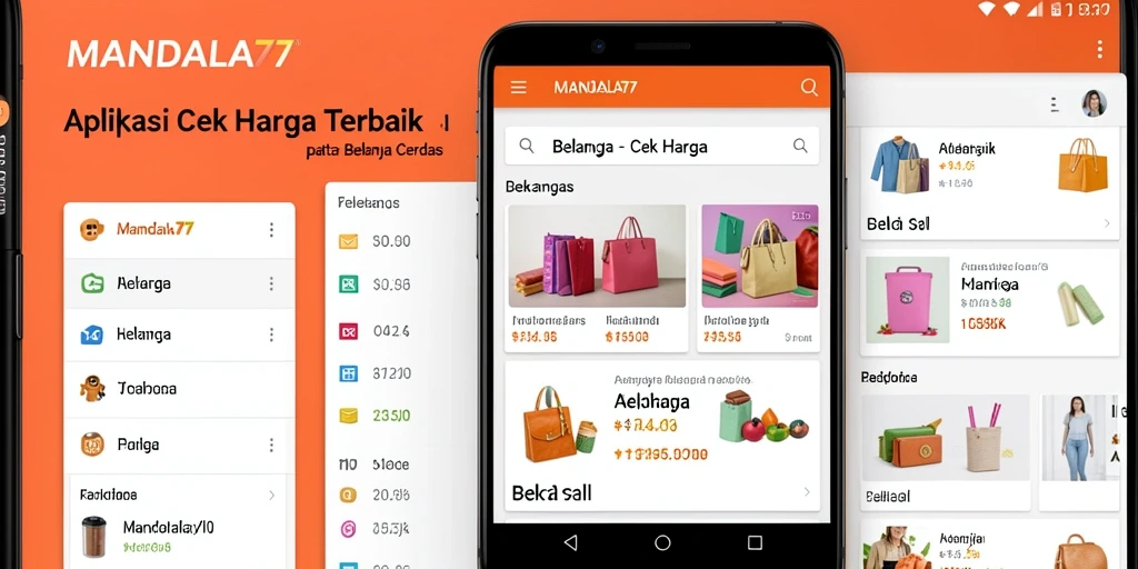Screenshot aplikasi MANDALA77 menampilkan antarmuka cek harga yang user-friendly.