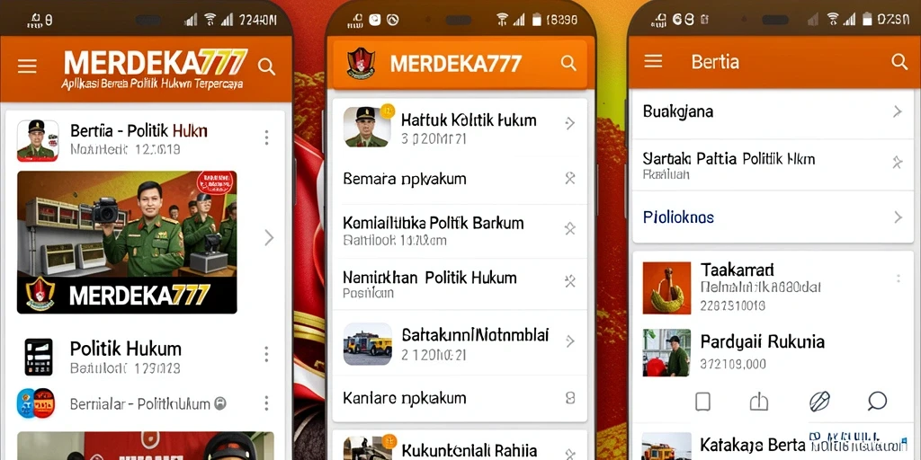 Antarmuka aplikasi MERDEKA777 yang modern dan informatif