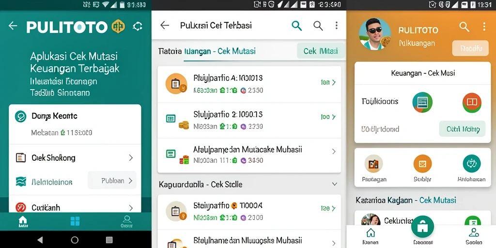 Antarmuka aplikasi PULITOTO untuk cek mutasi yang informatif dan user-friendly.