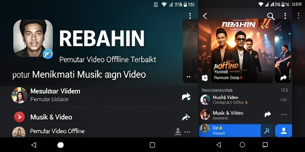Antarmuka aplikasi REBAHIN yang intuitif untuk Pemutar Video Offline.
