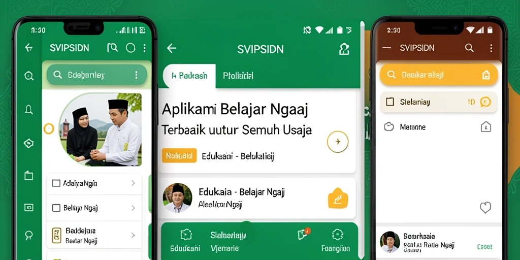 Antarmuka SVIPSIDN yang interaktif untuk belajar mengaji.